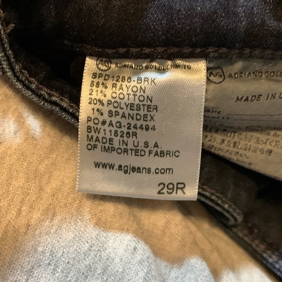 AG Adriano Goldschmied The Stevie Slim Straight Dark Wash Jeans Women 29R - Picture 2 of 9